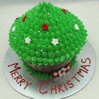 Christmas Cake - Giant Cupcake